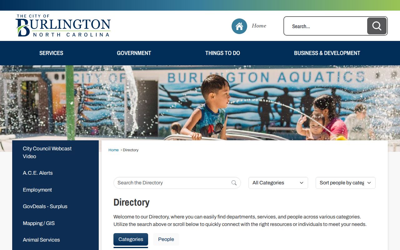 Burlington residents directory municipal staff directory