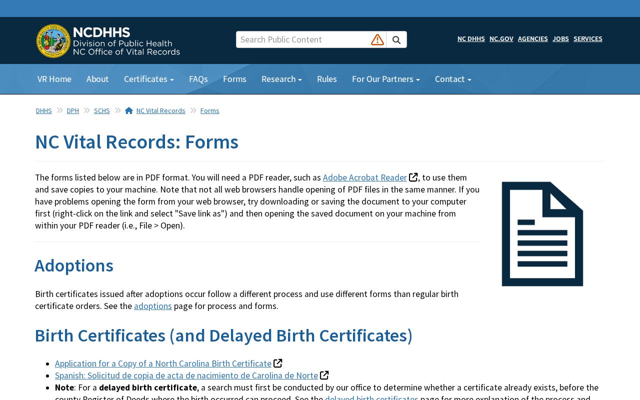 Burlington resident lookup using North Carolina vital records forms