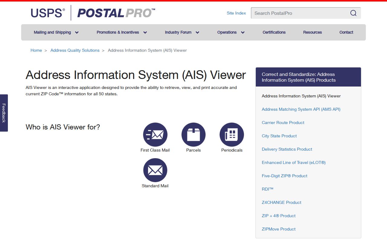 Burlington ZIP code directory USPS AIS Viewer